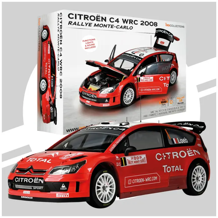 Ixo collection : Citroën C4 WRC │ Rallye Monte Carlo 2008 Winner - S.Loeb  