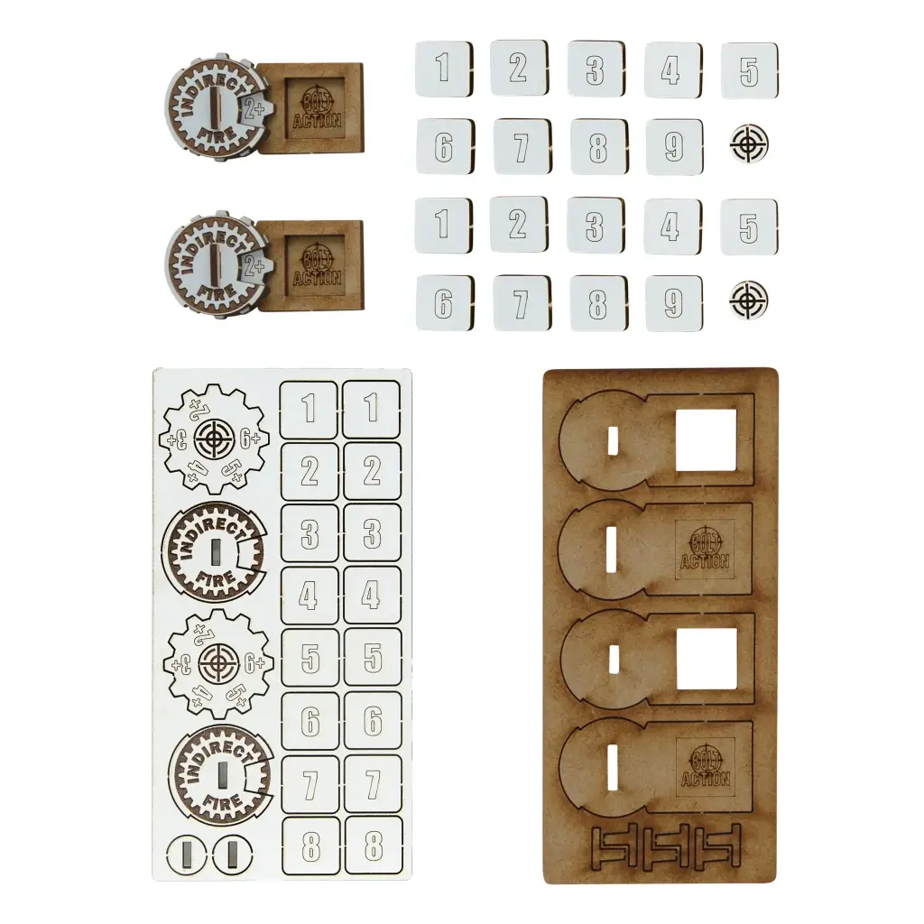 Bolt Action : MDF Artillery Zeroing In Markers