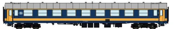 Lsmodels : Voiture I4 A9 Bleu/Jaune Benelux Toit Gris SNCB-NMBS