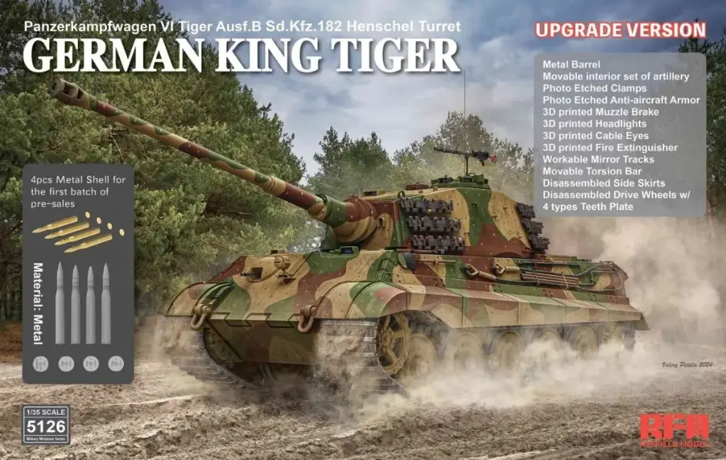 Ryefield Model : King Tiger Sdkfz 182 Tiger ausf.B Henschel  Upgrade Version