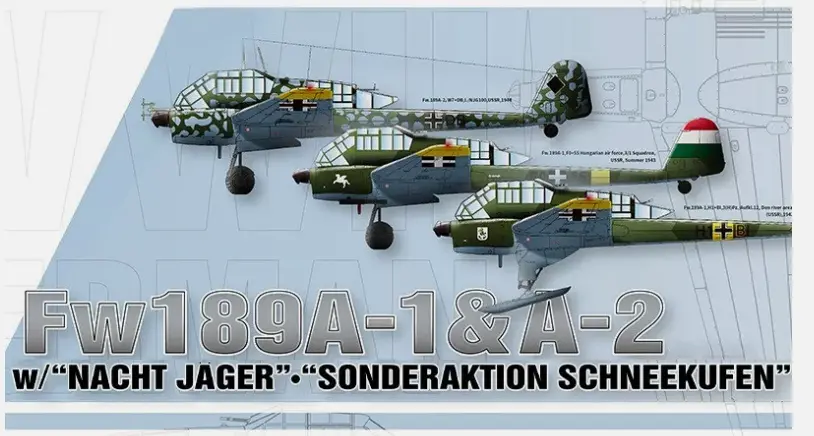 Great Wall Hobby : Focke Wulf FW189A-1 & A-2 Nacht Jager "3in1"