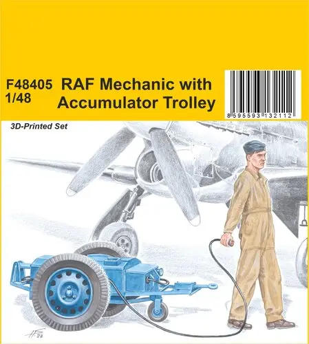 CMK : RAF Mechanic With Accumulator Trolley 