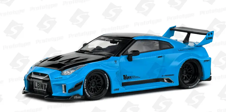 Solido : Nissan GT R-35 Liberty Walk │ Bleu - 2019