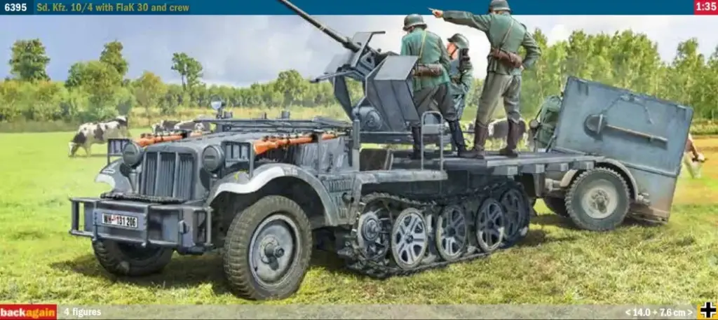 Italeri : Sd. Kfz. 10/4 with FlaK 30 and crew 