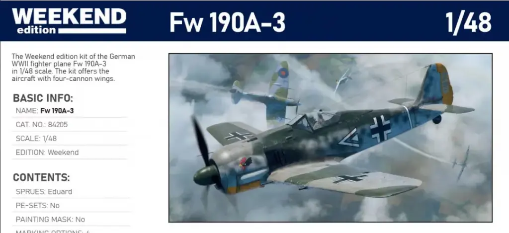 Eduard : FW-190A-3 │ Weekend Edition