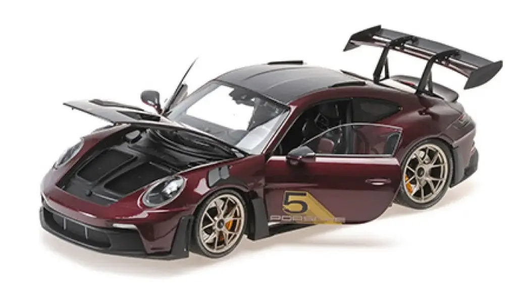 Minichamps : Porsche 911 GT3 RS 2024 Purple with Gold wheels .