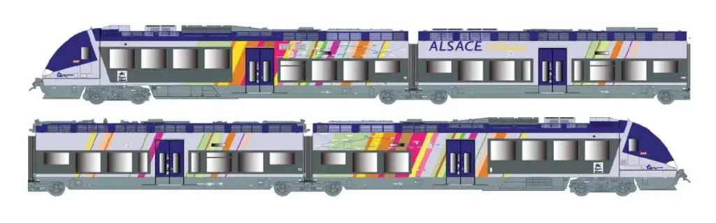 Lsmodels : Autorail Z2787/27888 AGC 4 caisses Livrée Alsace