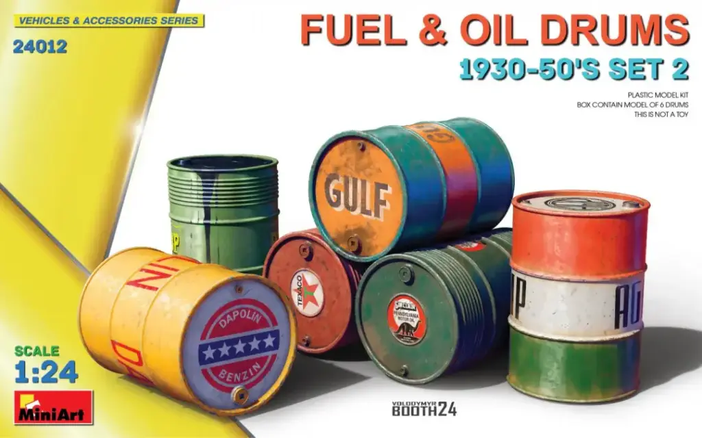 Miniart : Fuel & Oil Drums 1930-50's 