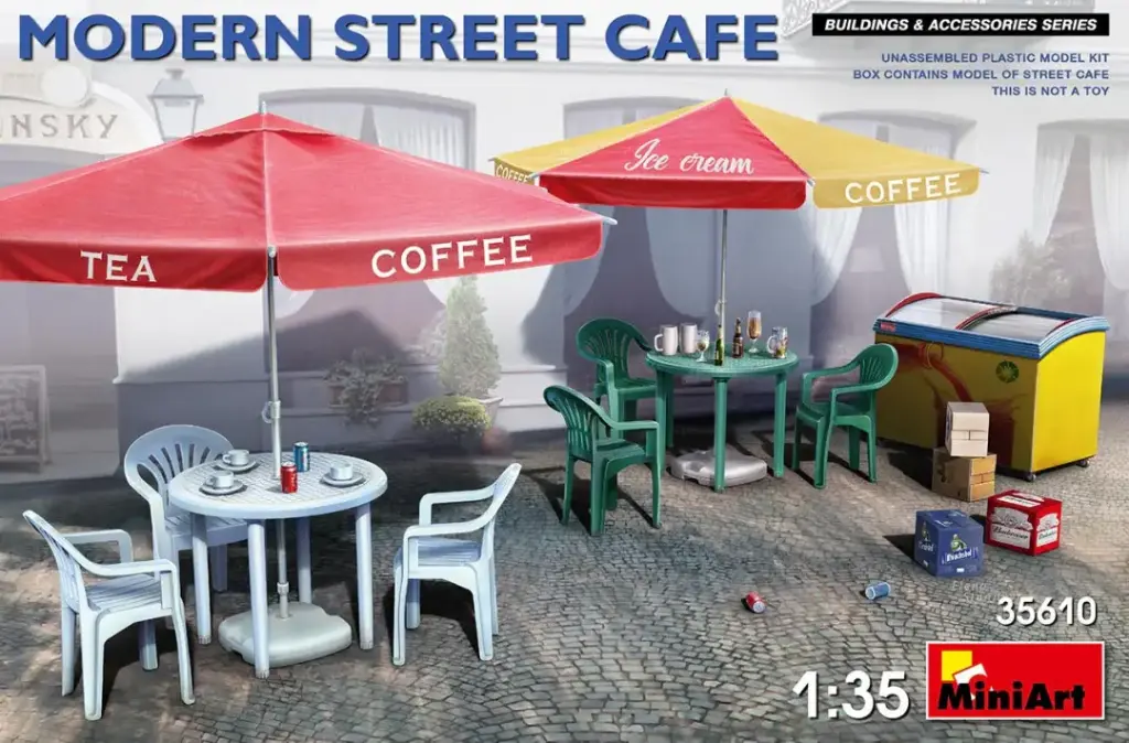 MiniArt : Modern Street Cafe │ Building & Accessories Series