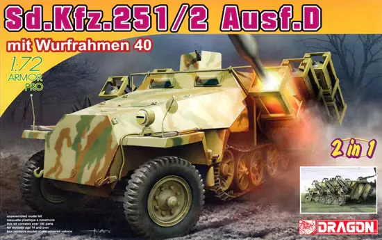 Dragon : 2 in 1 Sd.Kfz. 251/1 Ausf. D mit Wurfrahmen 40 │ (w/ 28cm/32cm Rockets & wooden/metal crates)