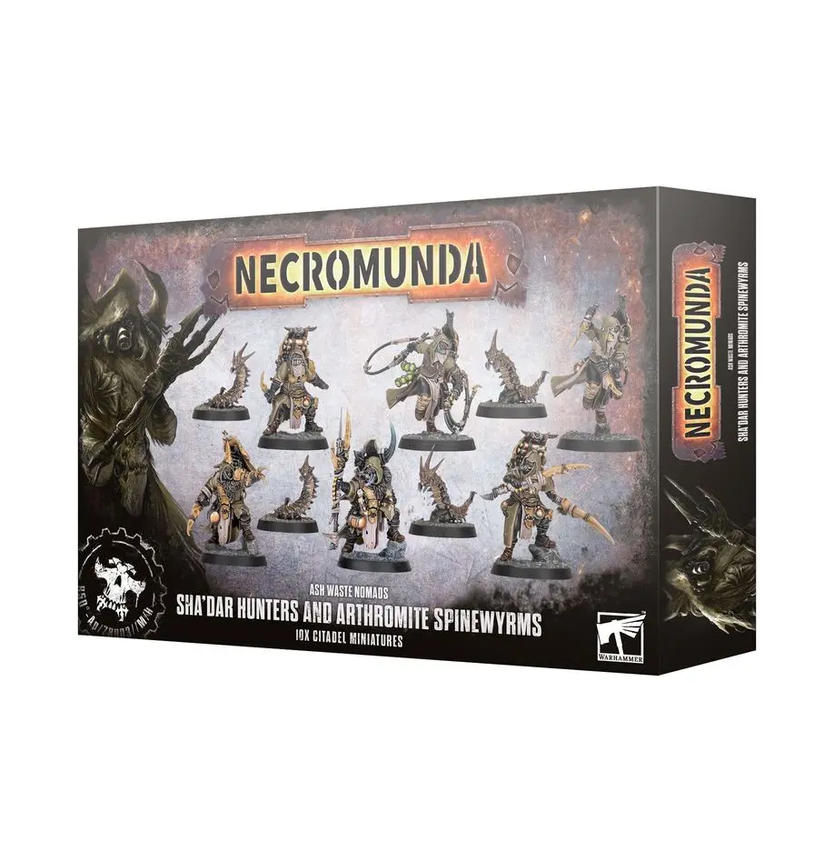 Necromunda : Ash Waste Nomads - Sha'Dar Hunters and Arthromite Spinewyrmes 