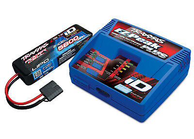 Traxxas : Combo Chargeur EZ Peak Plus 4-amp 40 watt  + Batterie Lipo 2S 7.4v 5800mAh (Traxxas Plug)