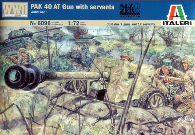 Italeri : Pak 40 AT Gun with servants