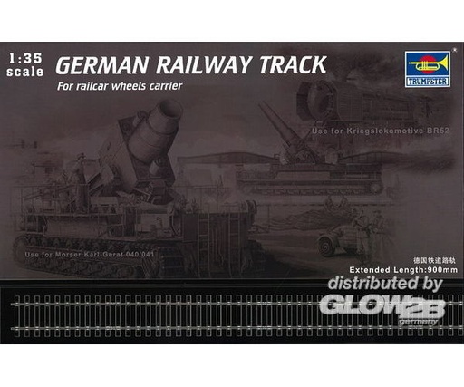 [TRM 00213] Trumpeter : German Railway Track │ for railcar wheels carrier 