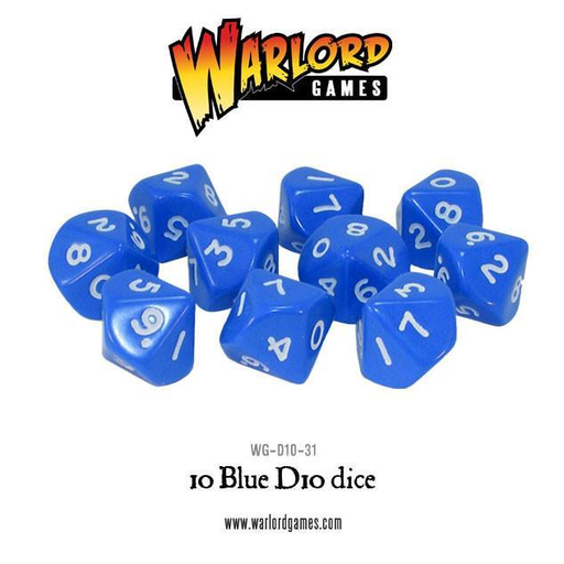 [WLG WG-D10-31] Set de 10 dés D10 │ Bleu