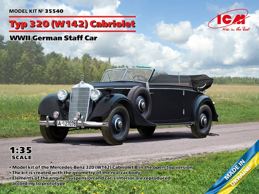 [ICM 35540] ICM : Typ 320 (W142) Cabriolet │ WWII German Staff Car