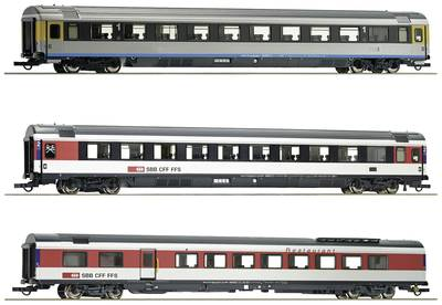 [ROC 74021] Roco : Coffret 3  Voitures SBB CFF ec-wagen EC 6/7 continu 