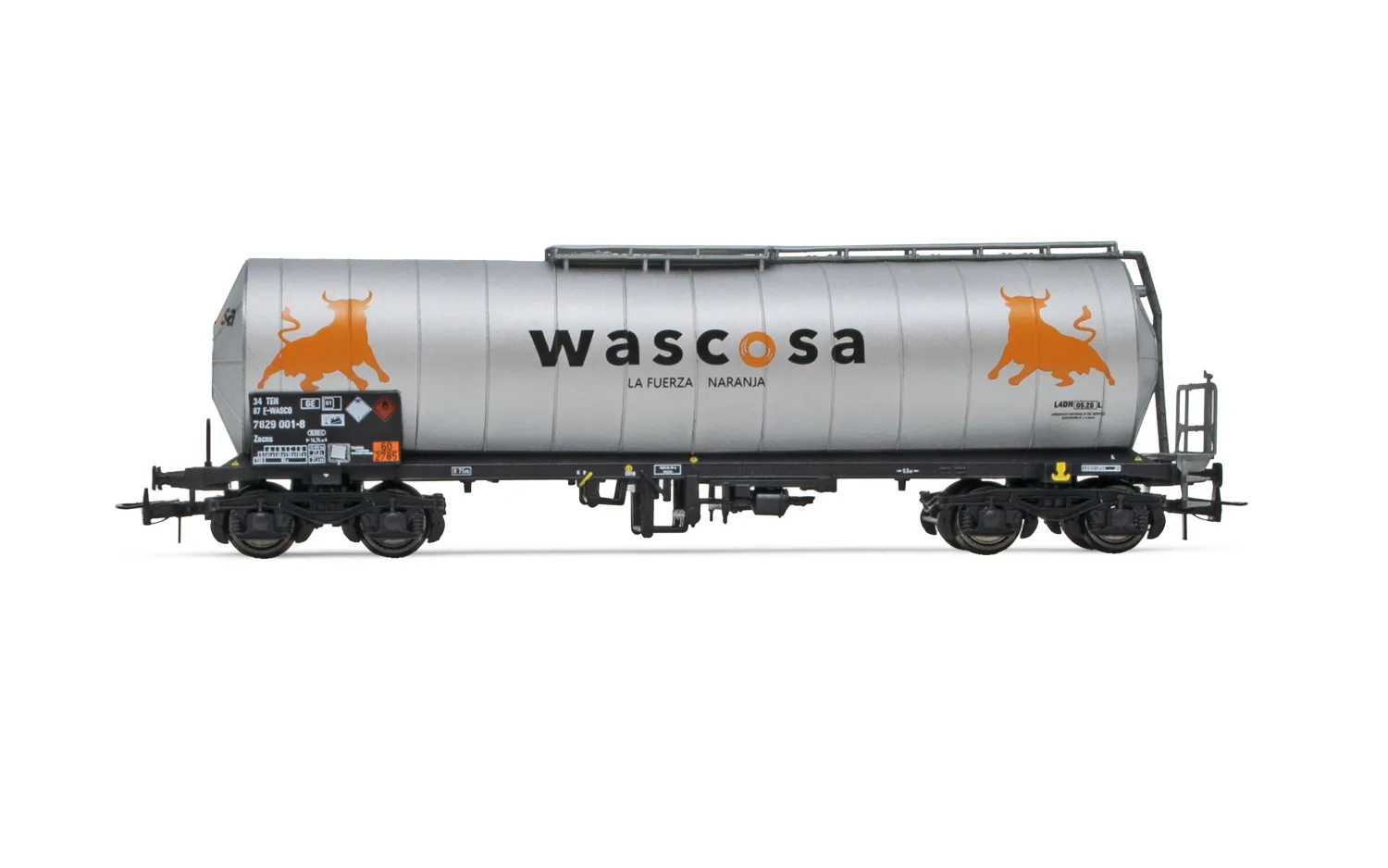 [RIA HR6638] Rivarossi : Wagon Citerne Wascosa Fuerza Naranje 