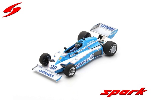 [SPK 18S679] Spark Model : Ligier JS7 No.26 Winner Sweden GP 1977 Jacques Laffite With Acrylic Cover