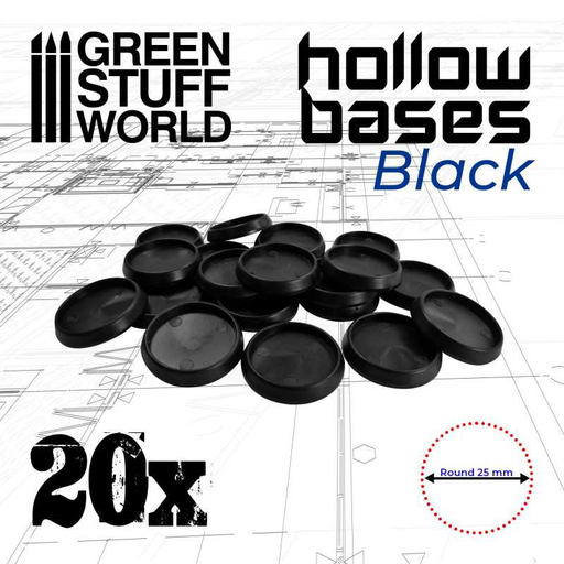 [GSW 10900] Green Stuff : Socles Ronds 25mm avec bord