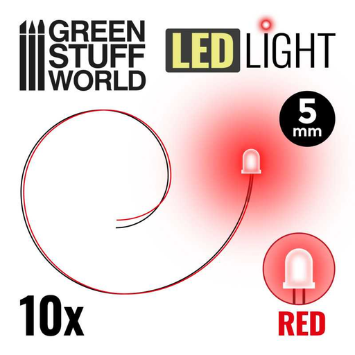 [GSW 3827] Green Stuff : Leds 5mm - Rouge (10pcs)