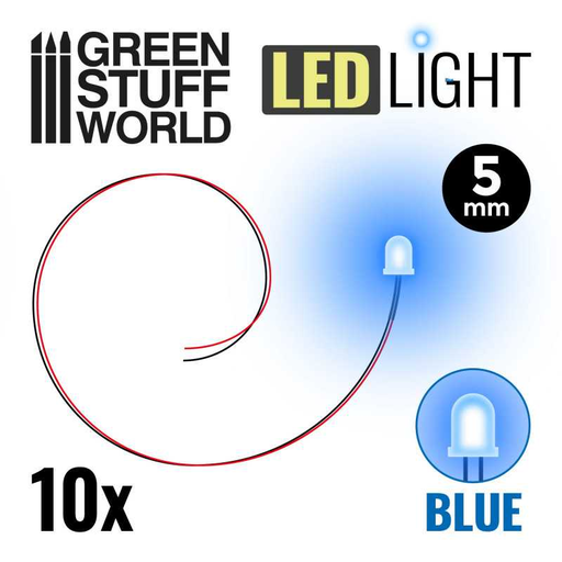 [GSW 3829] Green Stuff : Leds 5mm - Bleu (10pcs)