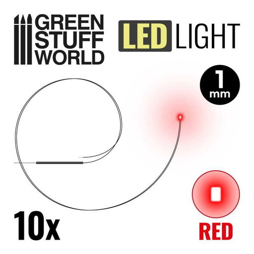 [GSW 1384] Green Stuff : Leds 1mm - Rouge (10pcs)