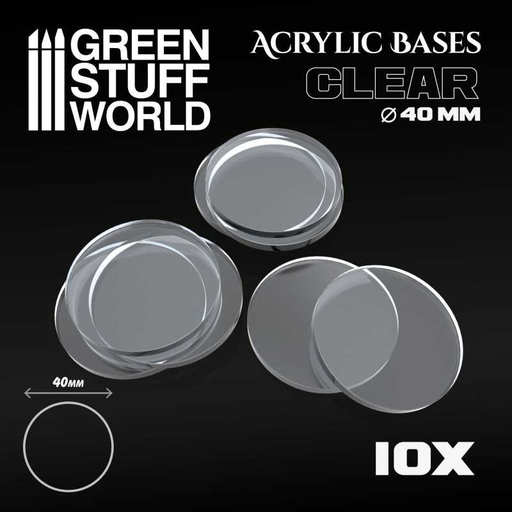 [GSW 9294] Green Stuff : Socles Acryliques Transparent 40mm