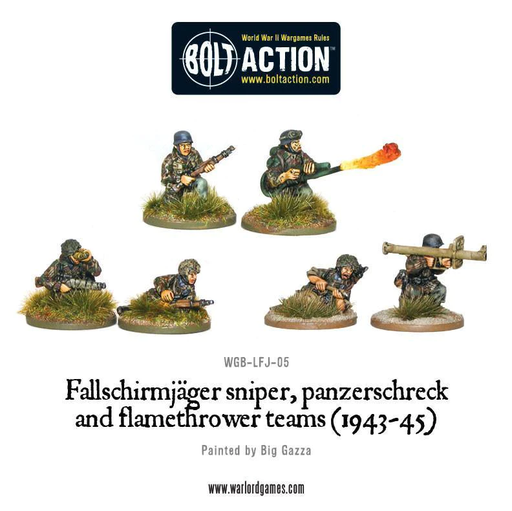 [WLG WGB-LFJ-05] Fallschirmjager sniper, panzerschreck and flamethrower teams (1943-45)