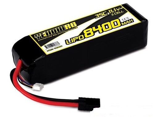 [YRC YEL2878] Yellow RC Pack Lipo 11.1V (3S) - 8400Mah 35C (TRX-Plug)