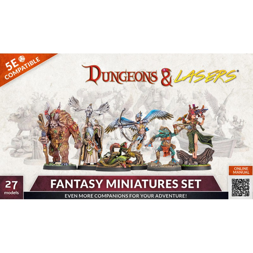 [D&L 0062] Dungeon & Laser : Fantasy Miniatures Set (27pcs) │ 5E Compatible