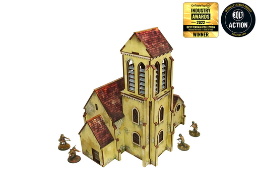 [MAS HOO132] Microt Art Studio : WW2 Normandy Church │ Pre Painted