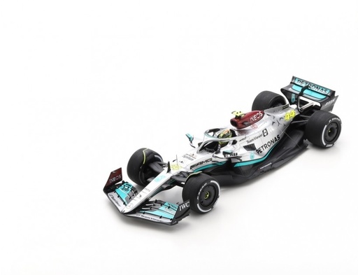 [SPK 18S769] Spark Model : Mercedes-AMG Petronas F1 W13 E Performance No.44 Mercedes-AMG Petronas F1 Team 2nd French GP 2022 Lewis Hamilton 300th GP With Acrylic Cover