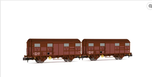 [ARN HN6570] Arnold :  2 wagons à 2 essieux Kv Permaplex, livrée marron