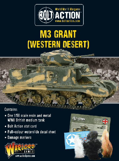 [WLG 402411007] Bolt Action : M3 Grant Medium Tank │ Early - Mid - Late