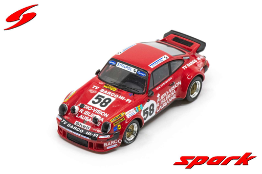 [SPK S9823] Spark : Porsche 934 │ No.58 24h Le Mans 1976 P. Zbinden - B. Cheneviére - N. Bührer