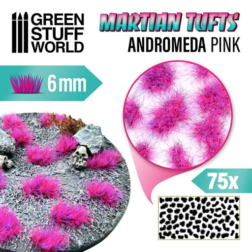 [GSW 10682] Green Stuff : Martian Tufts 6MM - Andromeda Pink [75pcs]