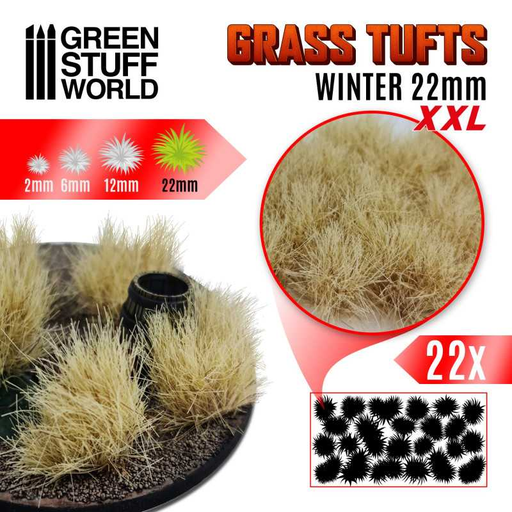 [GSW 11451] Green Stuff : Grass Tufts XXL 22mm - Winter (22pcs)