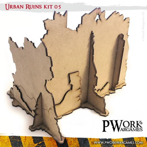 [PWW TS00105MDF] PWork Wargames : Urban Ruins Kit 05