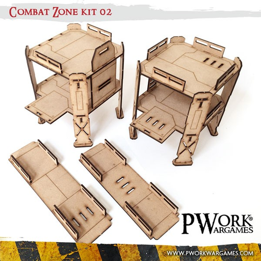 [PWW TS00302MDF] PWork Wargames : Combat Zone Kit 02