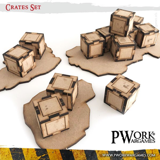 [PWW TS00701MDF] PWork Wargames : Crates Set