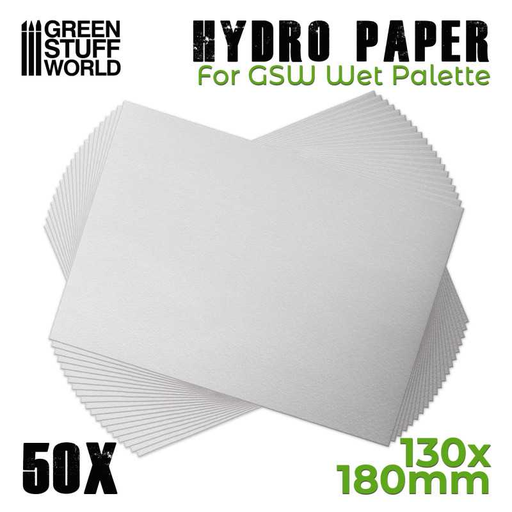 [GSW 2325] Green Stuff : Papier Sulfurisé pour Palette humide 130x180mm (50pcs)