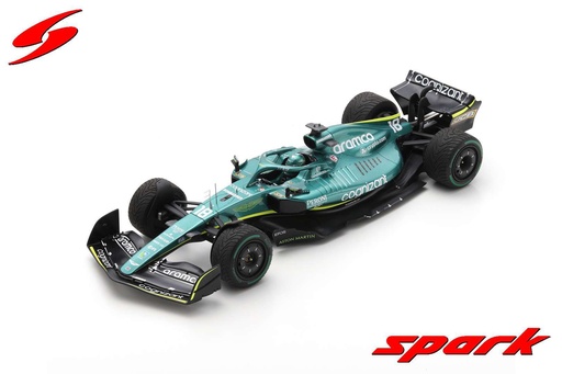 [SPK 18S762] Aston Martin AMR22 No.18 Aston Martin Aramco Cognizant F1 Team Emilia Romagna GP 2022 Lance Stroll avec vitrine