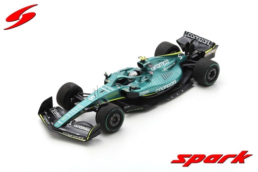 [SPK 18S760] Aston Martin AMR22 No.5 Aston Martin Aramco Cognizant F1 Team Emilia Romagna GP 2022 Sebastian Vettel avec vitrine