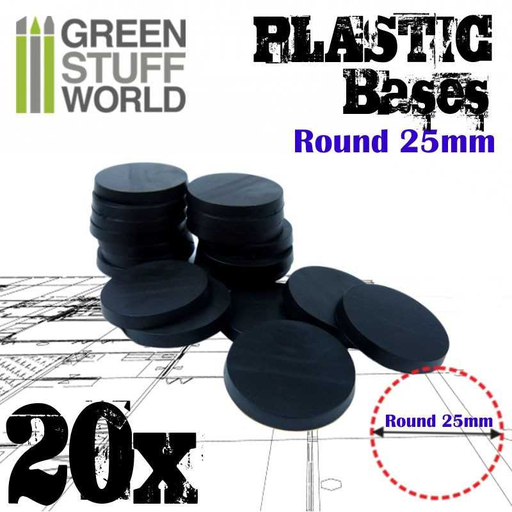 [GSW 9821] Green Stuff : Socles Ronds 25mm (20pcs)