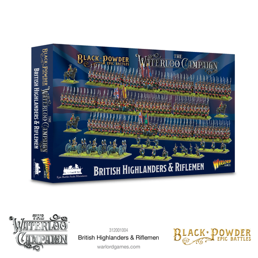 [WLG 312001004] Black Powder Epic : British highlanders & Riflemen │ The Waterloo Campaign