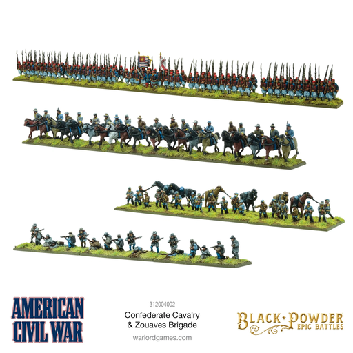 [WLG 312004002] Black Powder Epic : Confederate Cavalry & Zouaves Brigade