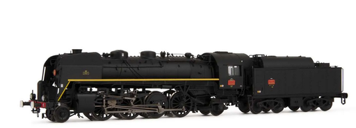 [ARN HN2484] Arnold :Locomotive à vapeur 141 R 840, avec des roues de boxpok sur un des essieux, grande capacité de carburant du tender, livrée noir avec ligne jaune