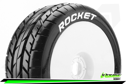 [LRC T3190SW] Louise RC : Pneu sur jante B-Rocket │ Soft/ White Rime - HEX17mm