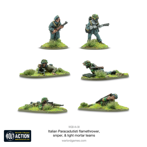 [WLG WGB-IA-38] Italian Paracadutisti flamethrower, sniper & light mortar teams